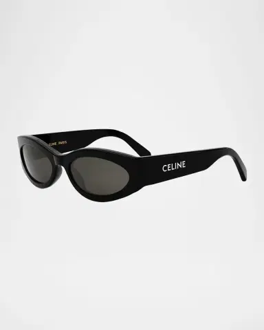 Celine Men's Monochroms Acetate Oval Sunglasses | Thumbnail 3 Celine Men's Monochroms Acetate Oval Sunglasses | Thumbnail 3