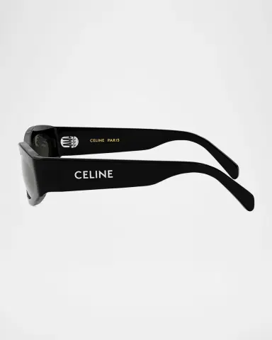 Celine Men's Monochroms Acetate Oval Sunglasses | Thumbnail 4 Celine Men's Monochroms Acetate Oval Sunglasses | Thumbnail 4