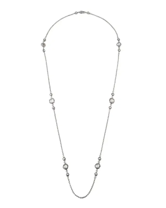Gen K 2 Sterling Silver Mother-of-Pearl/Rock Crystal Necklace
