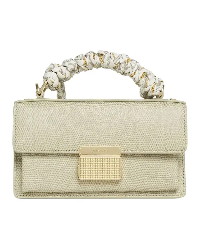 Woven Chain & Fabric Bag Charm Strap