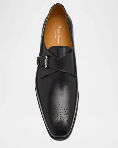 Ralph Lauren Purple Label Men's Darnell Calfskin Monk-Strap Shoes | Thumbnail 6 Ralph Lauren Purple Label Men's Darnell Calfskin Monk-Strap Shoes | Thumbnail 6