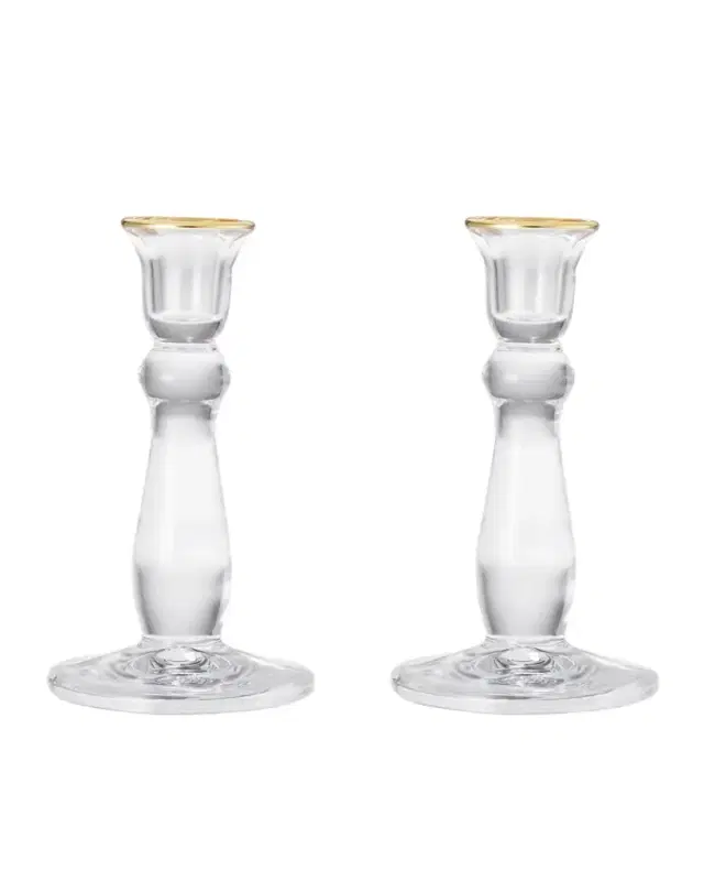 AERIN Sancia Tall Taper Candle Holders, Set of 2