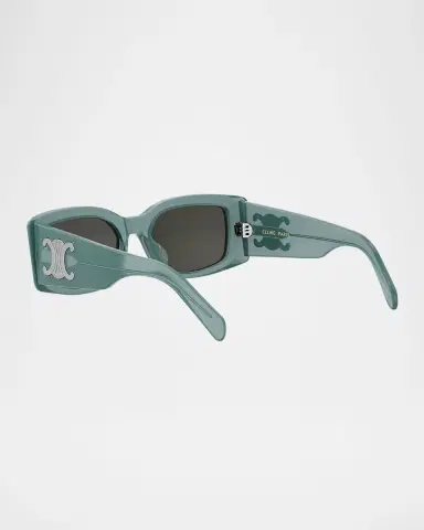 Celine Men's Triomphe Rectangular Acetate Sunglasses | Thumbnail 2