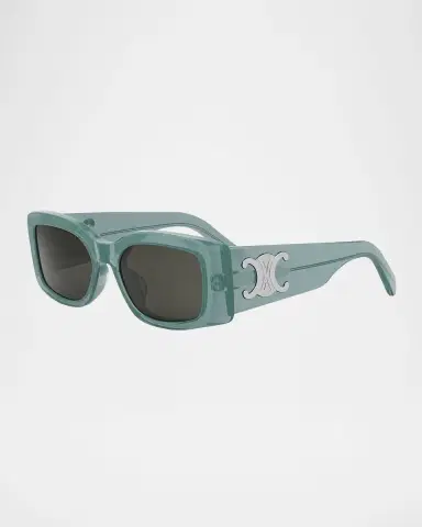 Celine Men's Triomphe Rectangular Acetate Sunglasses | Thumbnail 3