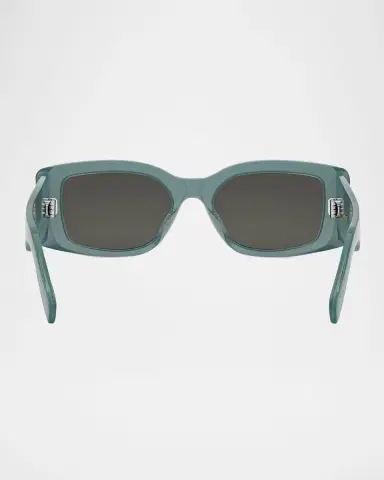 Celine Men's Triomphe Rectangular Acetate Sunglasses | Thumbnail 5