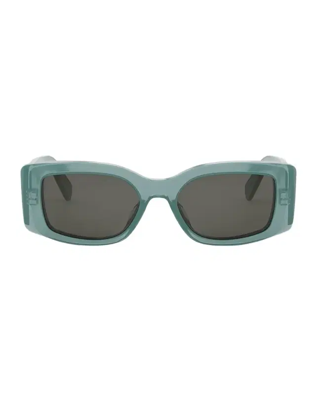 CELINE Men 's Triomphe Rectangular Acetate Sunglasses