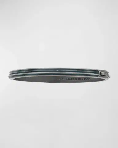 Marco Dal Maso Men 's Acies Thin Bangle Bracelet, Silver | Thumbnail 3
