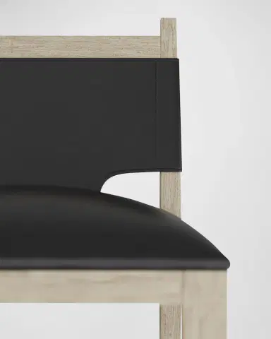 Arteriors Burdock Leather Bar Stool, 32" | Thumbnail 3 Arteriors Burdock Leather Bar Stool, 32" | Thumbnail 3