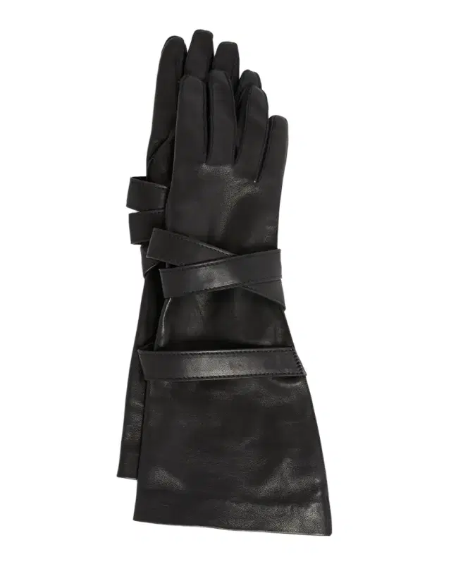 Aviator Strappy Leather Gloves