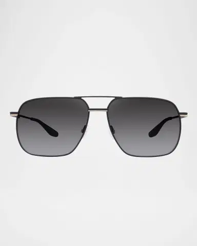 BARTON PERREIRA Men's Royale Titanium Aviator Sunglasses | Thumbnail 3