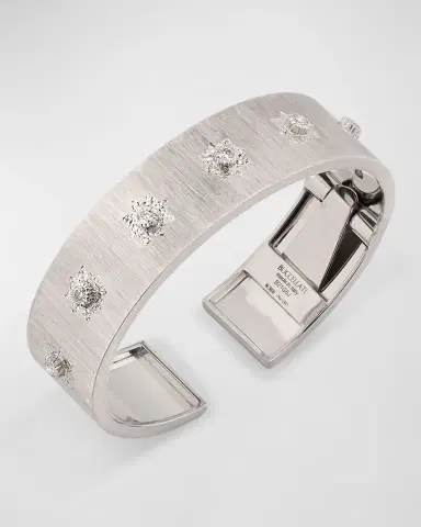 Buccellati Macri Classica 18K White Gold Diamond Cuff, 15.5mm | Thumbnail 2 Buccellati Macri Classica 18K White Gold Diamond Cuff, 15.5mm | Thumbnail 2