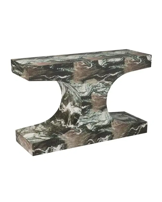 Arteriors Augustine Faux Marble Console Table