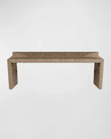 Arteriors Zuri Rattan Bench, 52" | Thumbnail 2