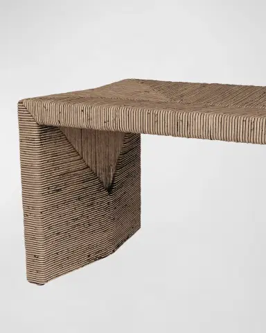Arteriors Zuri Rattan Bench, 52" | Thumbnail 3