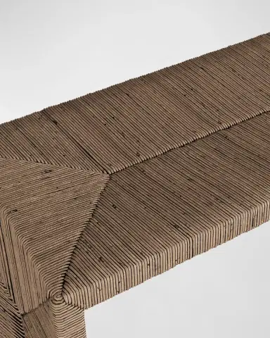 Arteriors Zuri Rattan Bench, 52" | Thumbnail 4