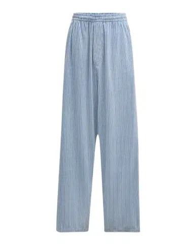 Balenciaga Men 's Large Striped Pajama Pants | Thumbnail 1