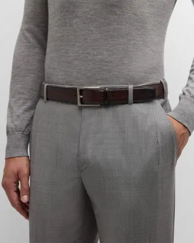 Magnanni Men's Rocas Pebbled Leather Belt | Thumbnail 2 Magnanni Men's Rocas Pebbled Leather Belt | Thumbnail 2