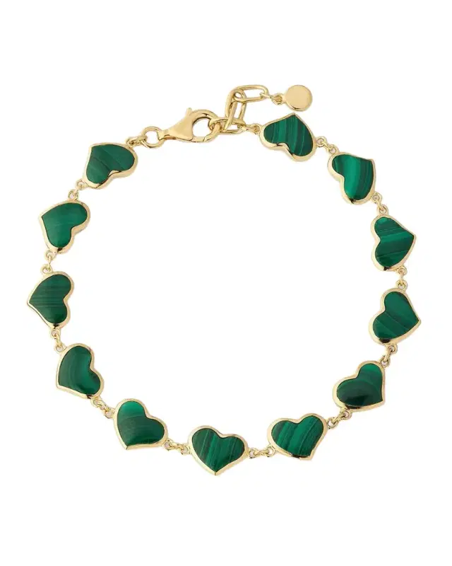 18K Gold Plated All Around Heart Bracelet 18K Gold Plated All Around Heart Bracelet