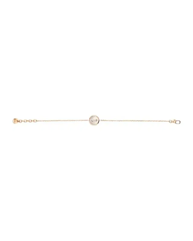 18K Rose Gold Dot Malachite and Mother of Pearl Bracelet