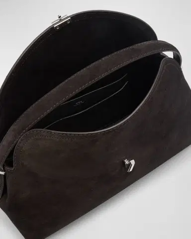 TOTEME T-Lock Suede Top-Handle Bag | Thumbnail 3
