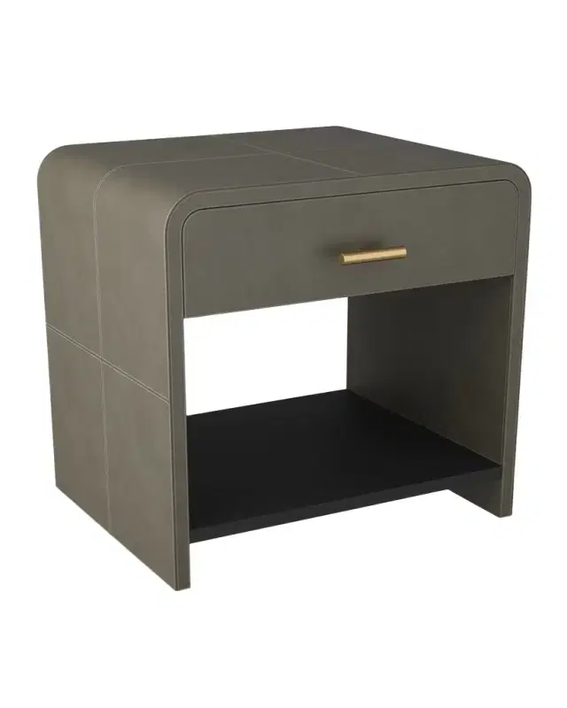 Arteriors Buchanan Leather Side Table