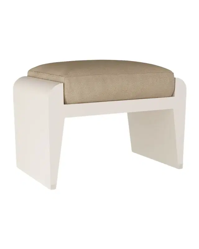 Arteriors Alanna Faux Leather Ottoman