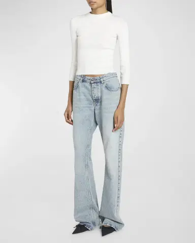 Balenciaga Low Waist Straight Pants | Thumbnail 2