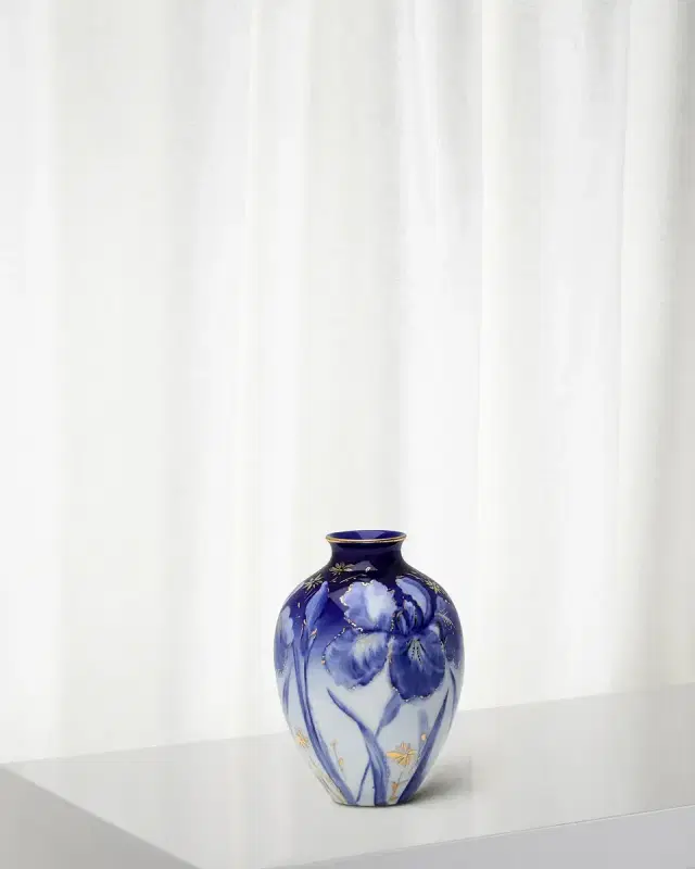 Winward Home Handpainted Celadon Vase, 9"