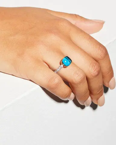 Pomellato Nudo 18K Gold Ring White Topaz & Diamonds, EU 52 / US 6 | Thumbnail 2