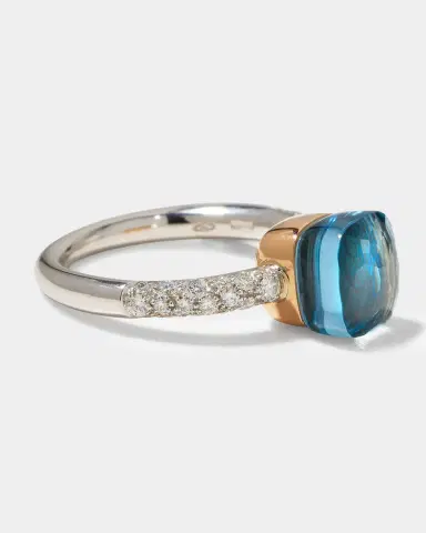 Pomellato Nudo 18K Gold Ring White Topaz & Diamonds, EU 52 / US 6 | Thumbnail 3