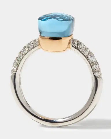 Pomellato Nudo 18K Gold Ring White Topaz & Diamonds, EU 52 / US 6 | Thumbnail 4