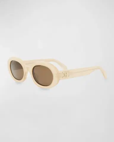 Celine Triomphe Acetate Oval Sunglasses | Thumbnail 3
