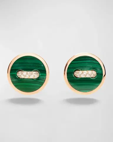 Pomellato 18K Rose Gold Dot Malachite Earrings | Thumbnail 2 Pomellato 18K Rose Gold Dot Malachite Earrings | Thumbnail 2