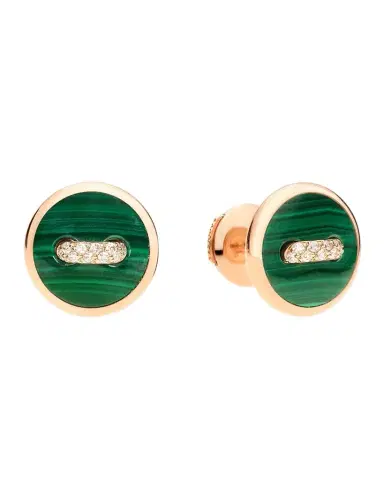 Pomellato 18K Rose Gold Dot Malachite Earrings | Thumbnail 1 Pomellato 18K Rose Gold Dot Malachite Earrings | Thumbnail 1