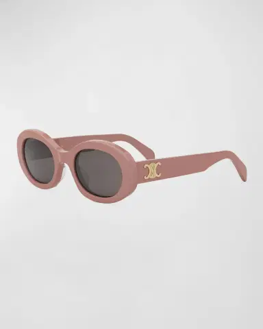 CELINE Triomphe Acetate Oval Sunglasses | Thumbnail 3 CELINE Triomphe Acetate Oval Sunglasses | Thumbnail 3