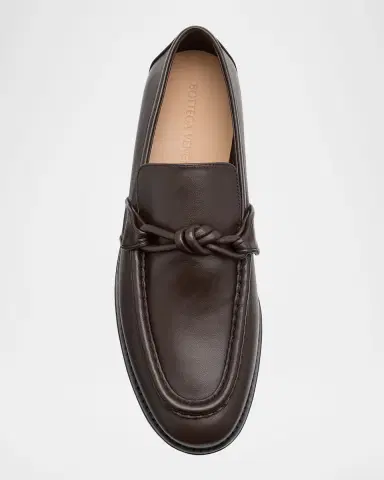 Bottega Veneta Men's Astaire Leather Knot Loafers | Thumbnail 4