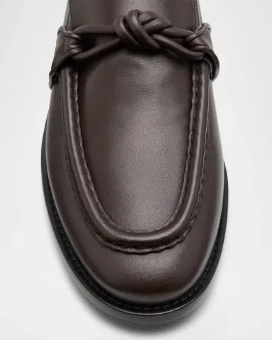 Bottega Veneta Men's Astaire Leather Knot Loafers | Thumbnail 5