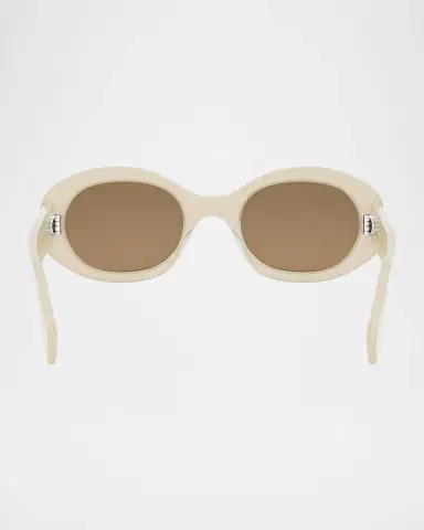 Celine Men 's Triomphe Acetate Oval Sunglasses | Thumbnail 4 Celine Men 's Triomphe Acetate Oval Sunglasses | Thumbnail 4