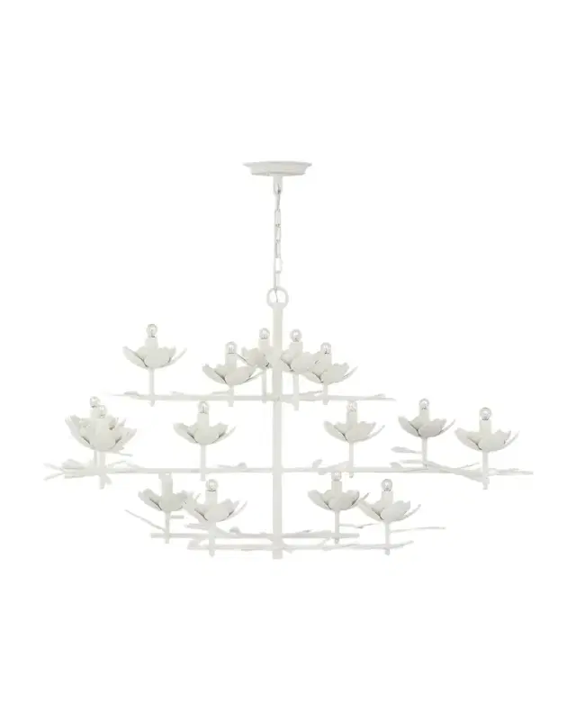 Visual Comfort Signature Clementine 48" Low Wide Tiered Chandelier by Julie Neill