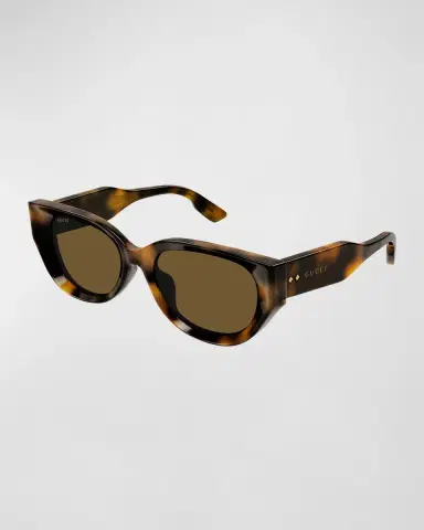 Gucci Beveled Recycled Acetate Cat-Eye Sunglasses | Thumbnail 2 Gucci Beveled Recycled Acetate Cat-Eye Sunglasses | Thumbnail 2
