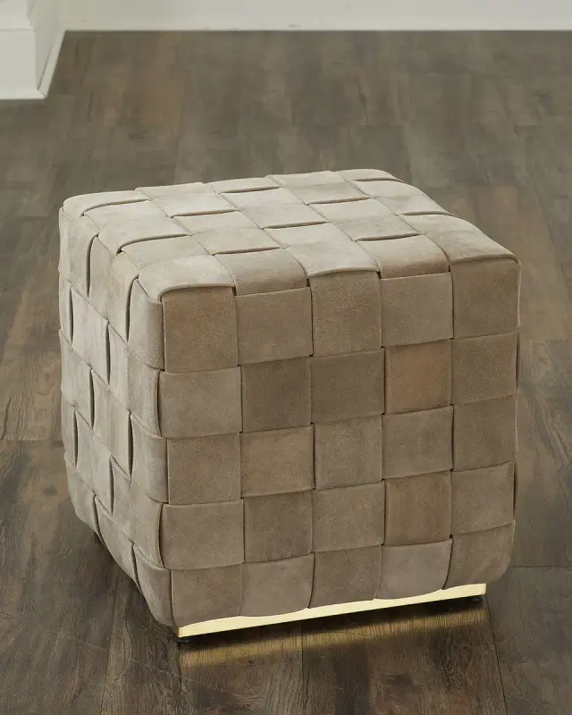 Arteriors Lakewood Suede Ottoman
