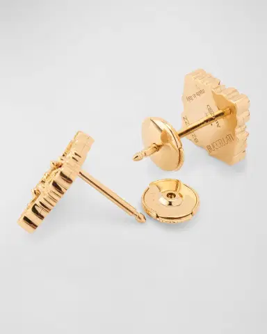 Buccellati Opera Tulle Button Earrings with Red Enamel | Thumbnail 3