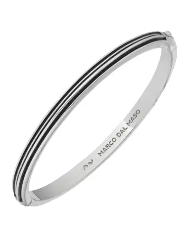 Marco Dal Maso Men 's Acies Thin Bangle Bracelet, Silver | Thumbnail 1