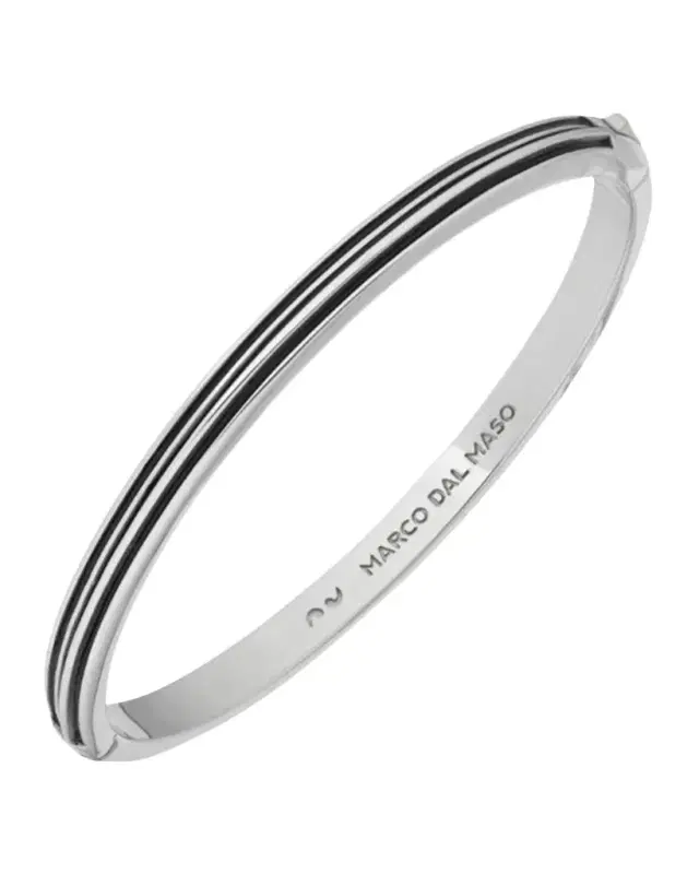 Men 's Acies Thin Bangle Bracelet, Silver