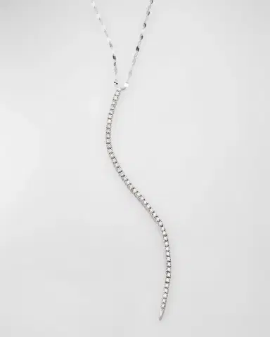 LANA 14K Gold Flawless Tennis Lariat with Diamonds | Thumbnail 2