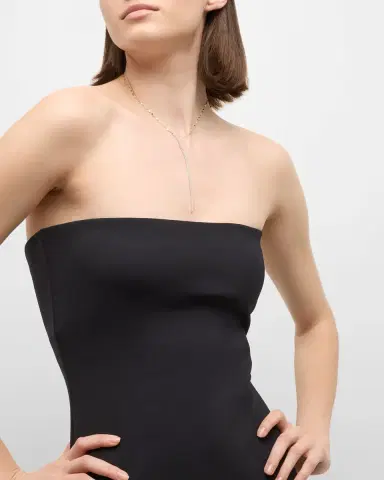 LANA 14K Gold Flawless Tennis Lariat with Diamonds | Thumbnail 5