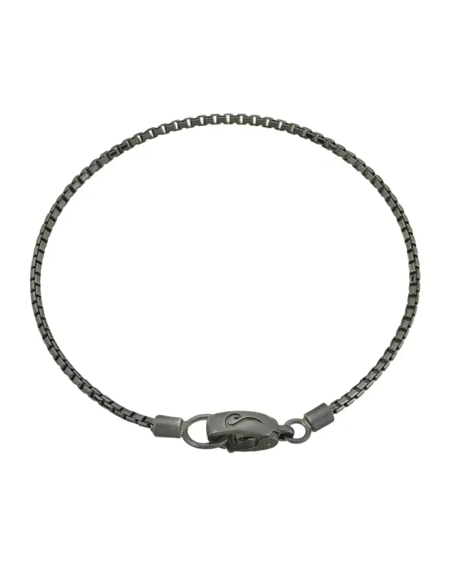 Men 's Oxidized Silver Bracelet