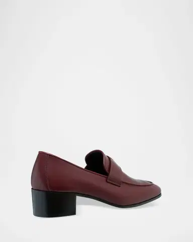 Bougeotte Leather Medallion Heeled Loafers | Thumbnail 5 Bougeotte Leather Medallion Heeled Loafers | Thumbnail 5