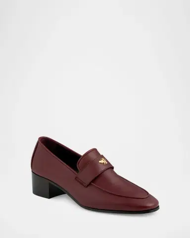 Bougeotte Leather Medallion Heeled Loafers | Thumbnail 7 Bougeotte Leather Medallion Heeled Loafers | Thumbnail 7