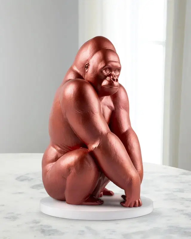 Lladro Red Gorilla Sculpture